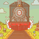 Turnip Boy Commits Tax Evasion artwork showing Turnip Boy staring down Conductor Onion across some train tracks.